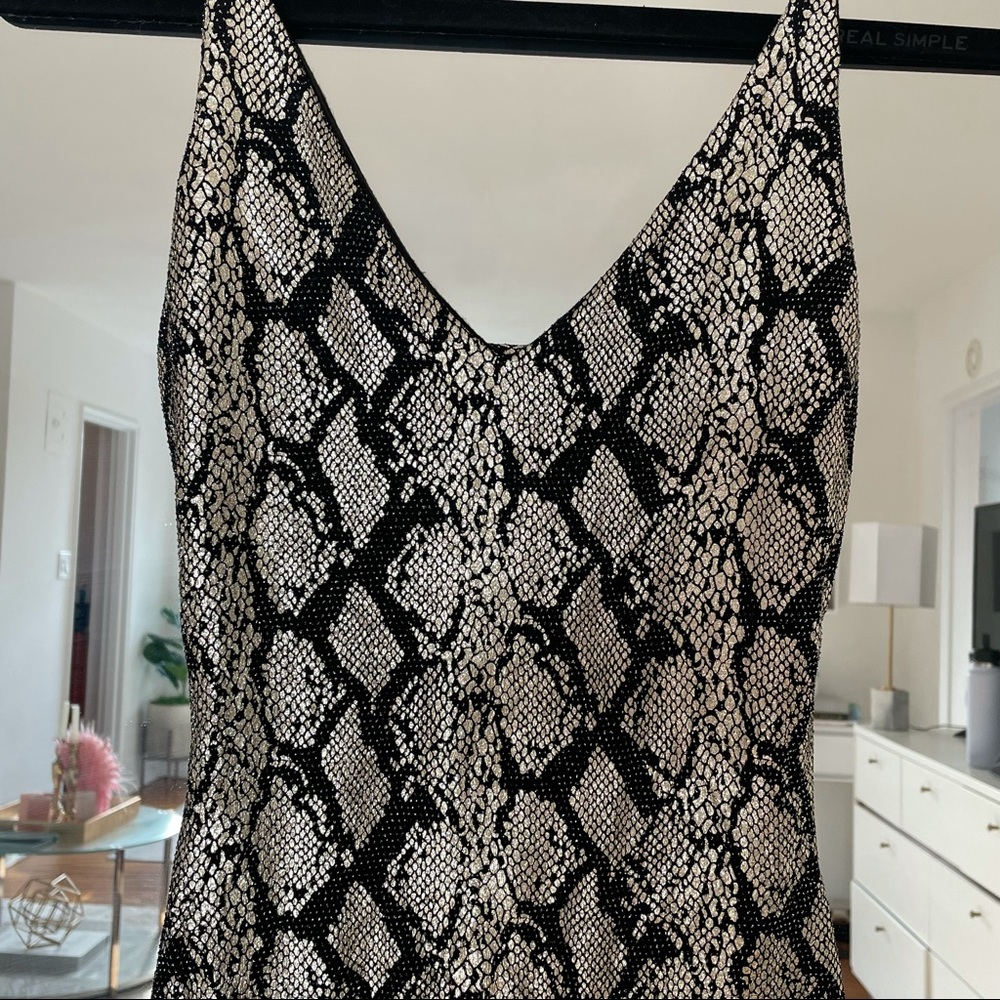 Faux Snake Skin Mini Dress